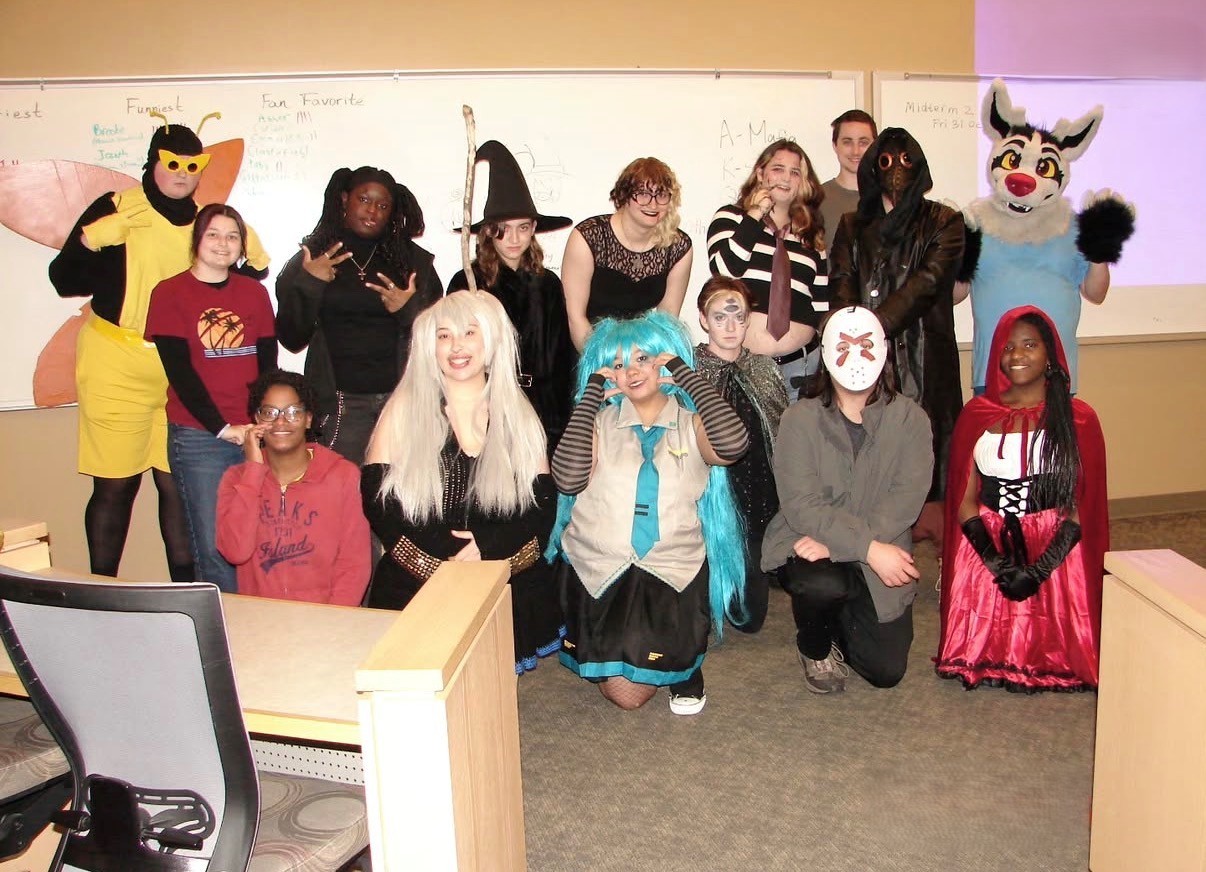 fandom society members at halloween